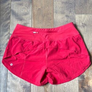 Lululemon Athletica Red Athletic Shorts with Elastic Waistband